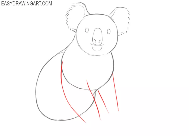 how to draw a koala easy step by step