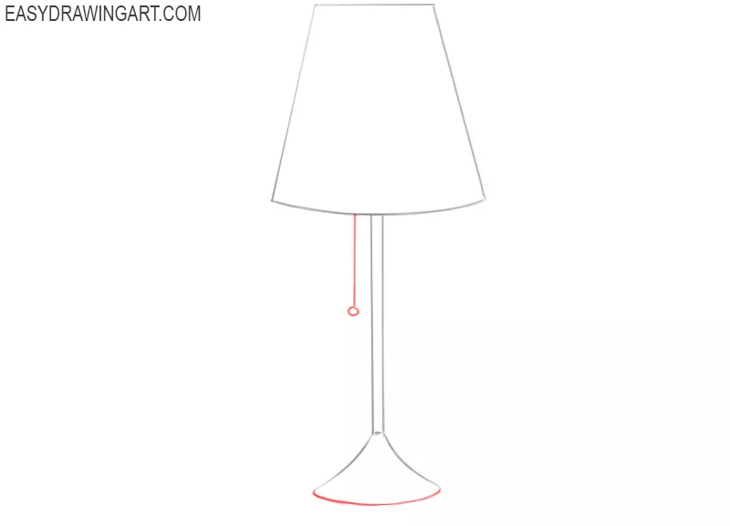 how to draw a lamp easy step by step