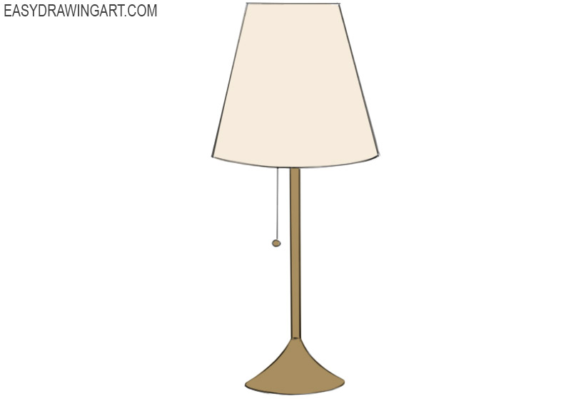 how to draw a lamp