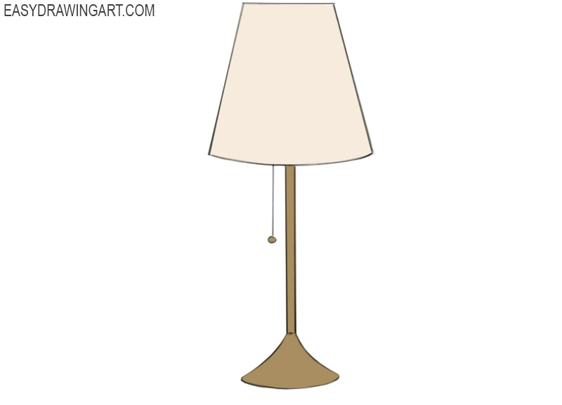 How To Draw A Lamp Easy Drawing Art, Pencil Drawing Of Table Lamp