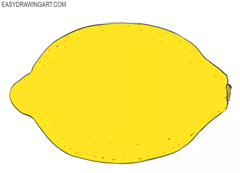 how to draw a lemon