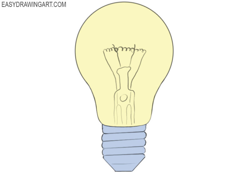 How to Draw a Light Bulb Easy Drawing Art