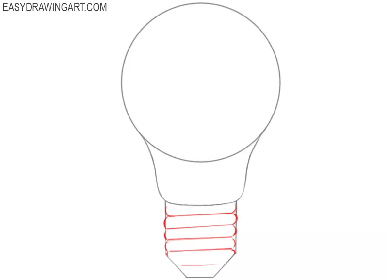 how to draw a light bulb cartoon
