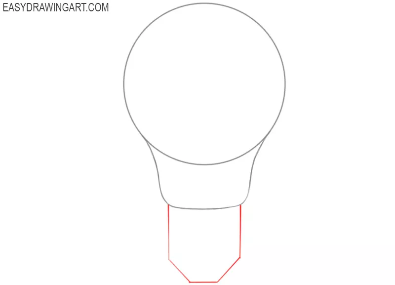 how to draw a light bulb step by step