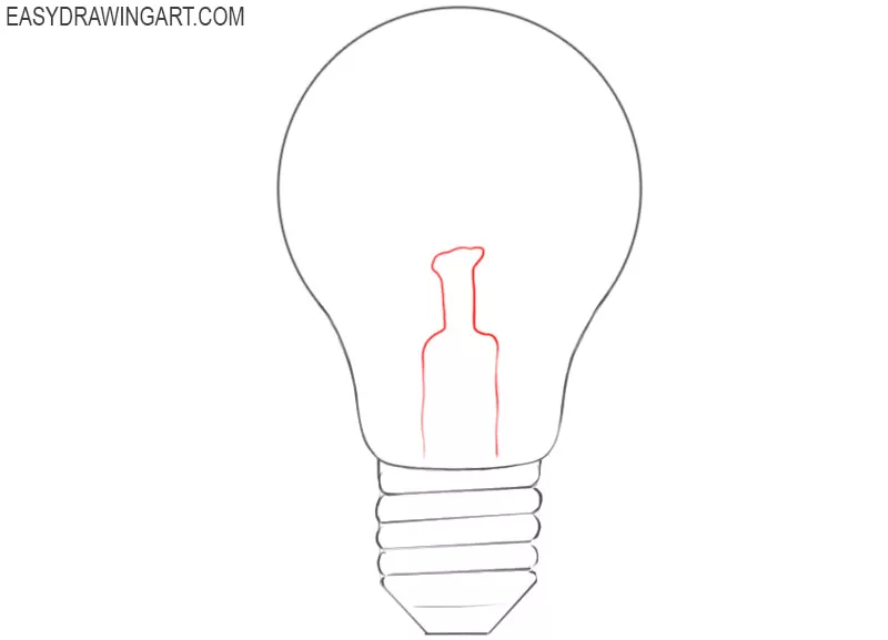 how to draw a lightbulb step by step easy