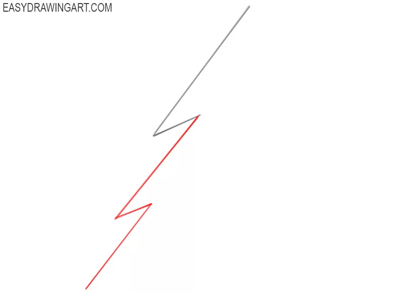 how to draw a lightning bolt step by step