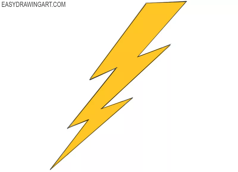 How to Draw a Lightning Bolt - Easy Drawing Art