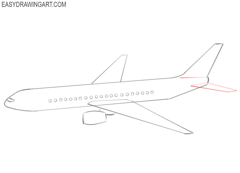 How to Draw an Airplane Easy Drawing Art