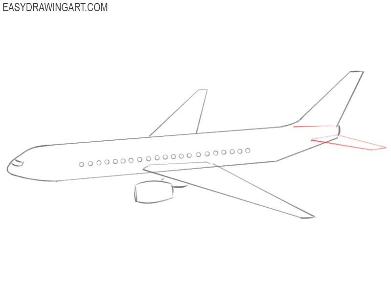 how to draw a simple airplane