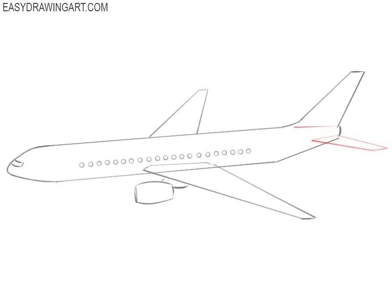 how to draw a little airplane