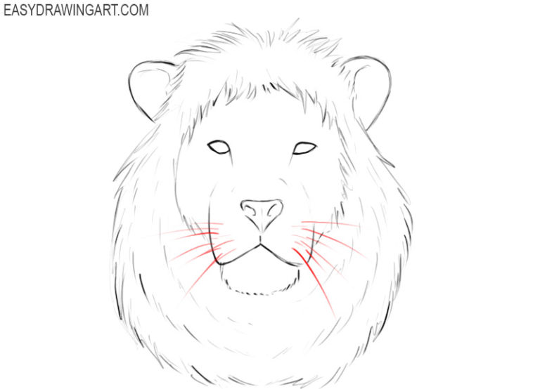 How to Draw a Lion Head - Easy Drawing Art