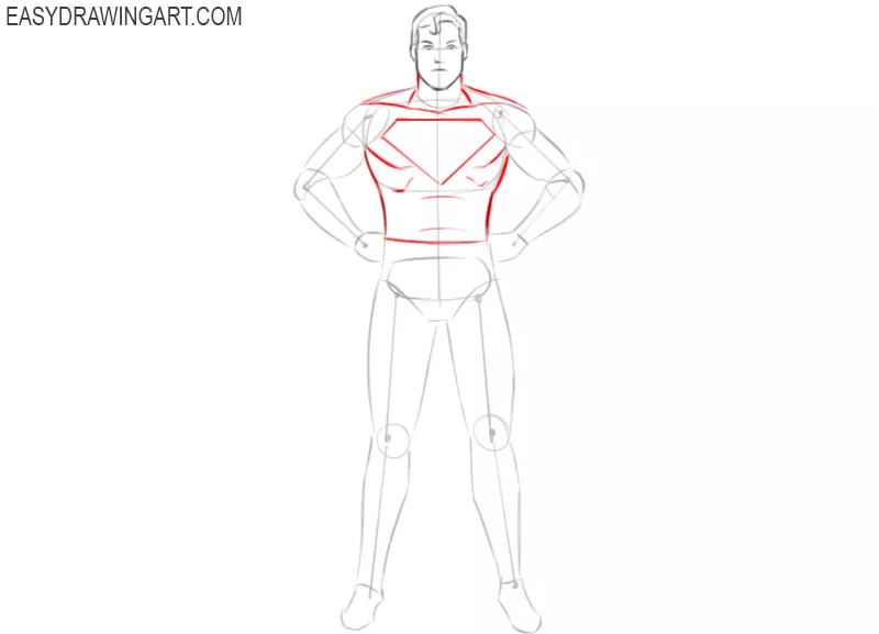 how to draw a male superhero