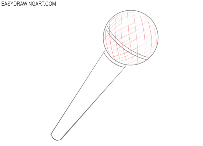 How to draw a microphone easy step by step