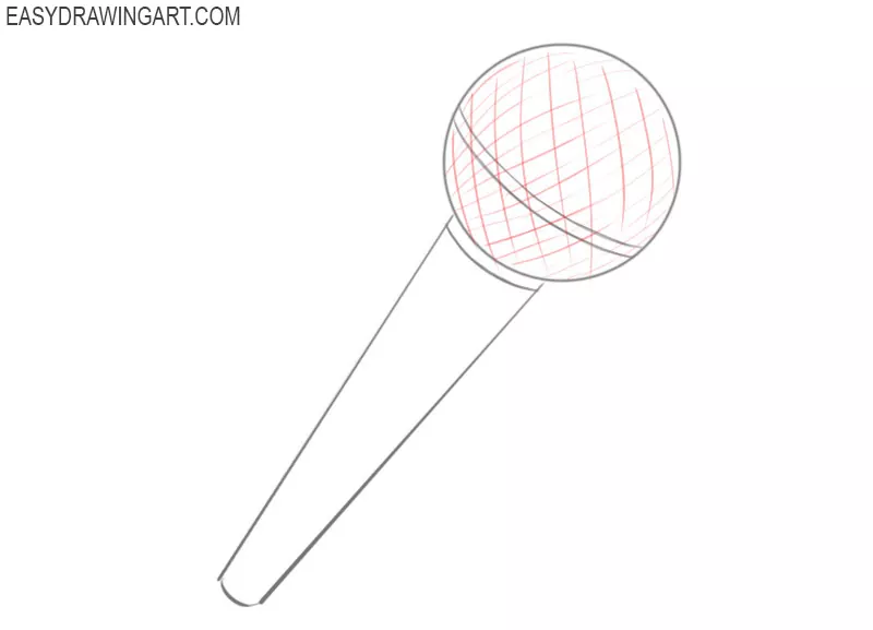 How to draw a microphone easy step by step