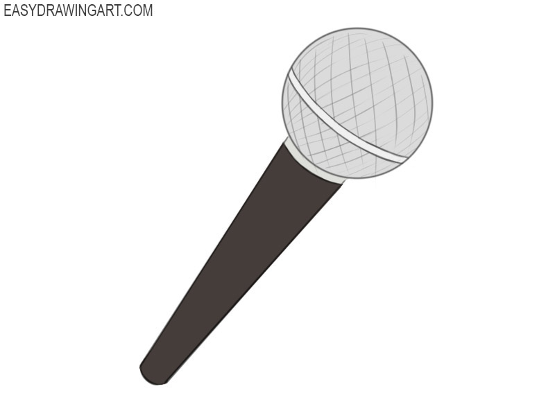 How to draw a microphone