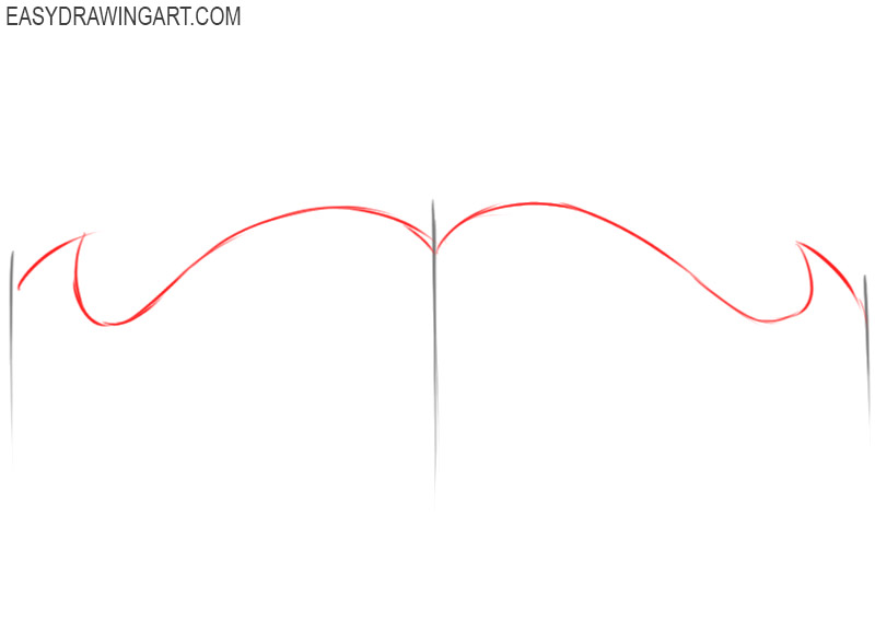 how to draw a mustache step by step