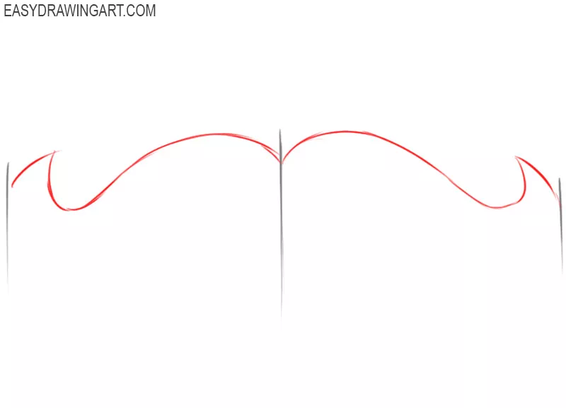how to draw a mustache step by step