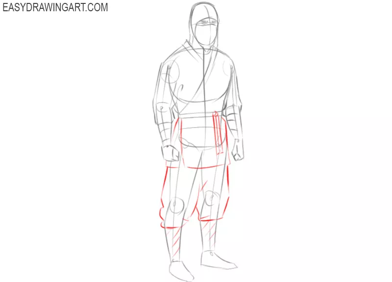 how to draw a ninja master