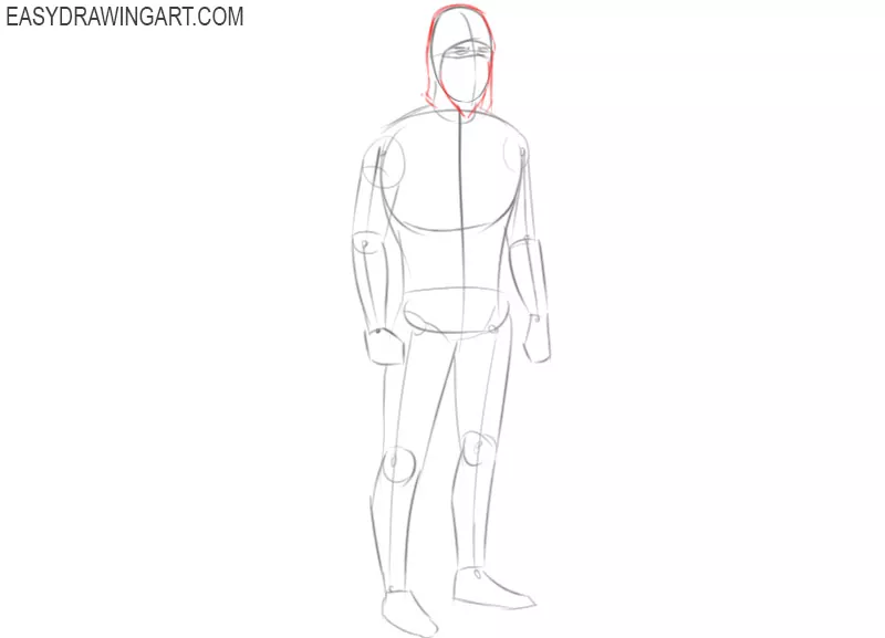 how to draw a cool ninja step by step