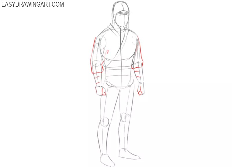 how to draw a ninja easy step by step