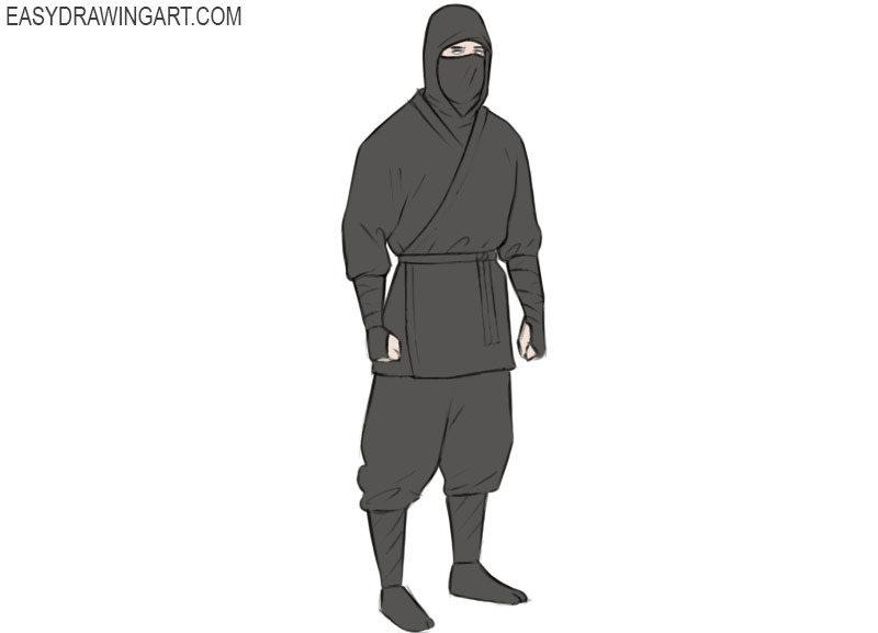 how to draw a ninja