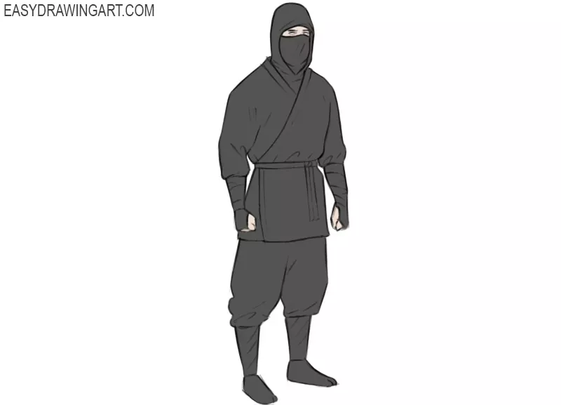 how to draw a ninja