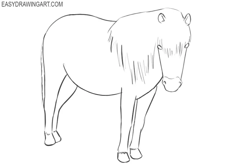 how to draw a normal pony