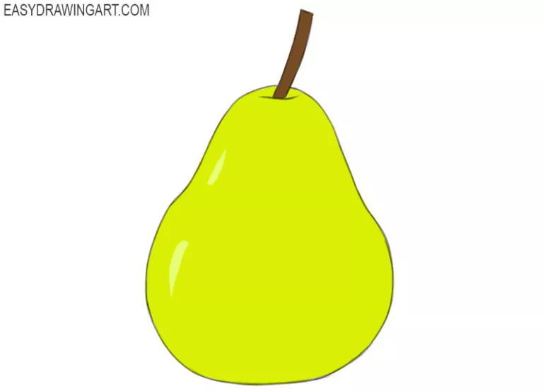 How to Draw a Pear - Easy Drawing Art