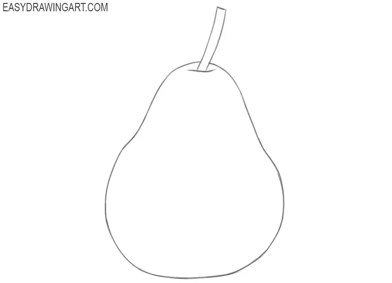 how to draw a pear by pencil