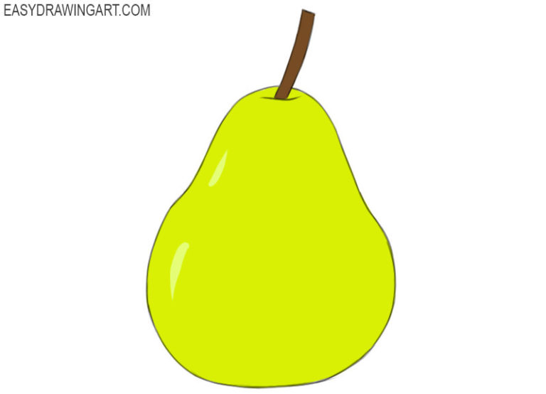 How to draw a pear