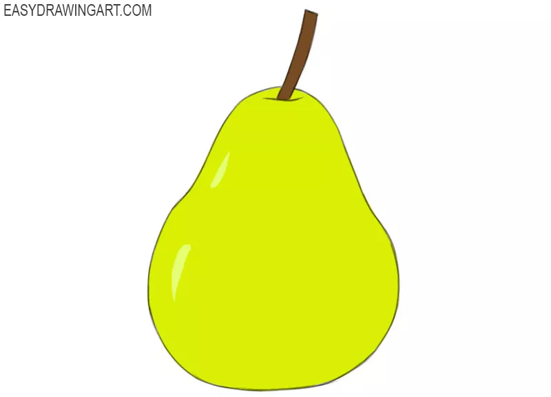 how to draw a pear