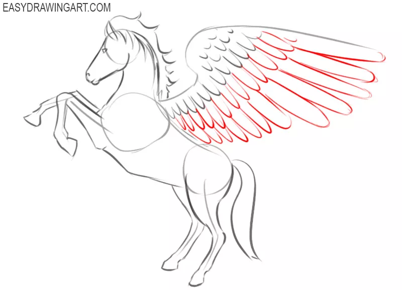 how to draw a pegasus draw so cute