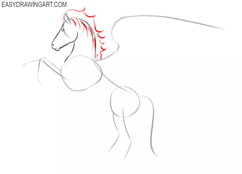 how to draw a pegasus for beginners