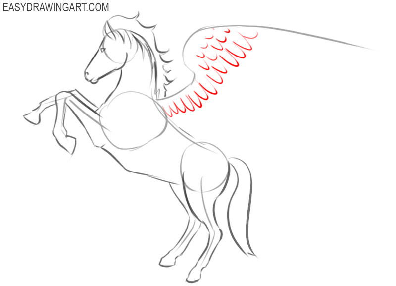 how to draw beautiful pegasus