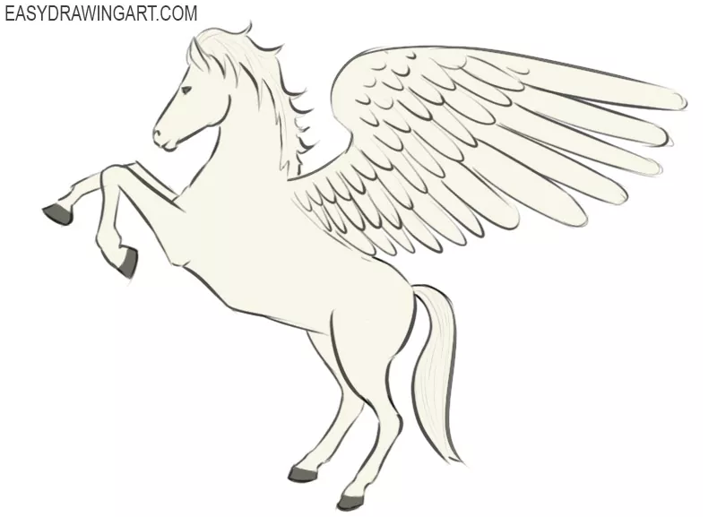 how to draw a pegasus