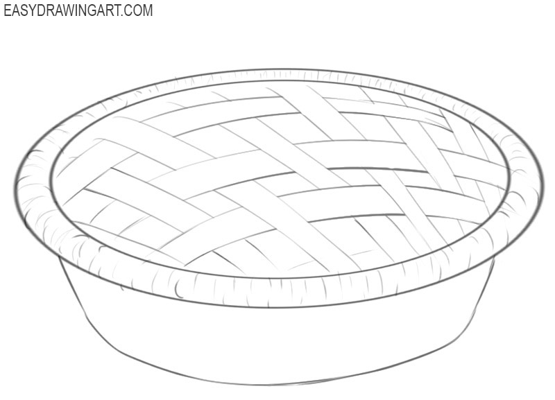 how to draw a cartoon pie