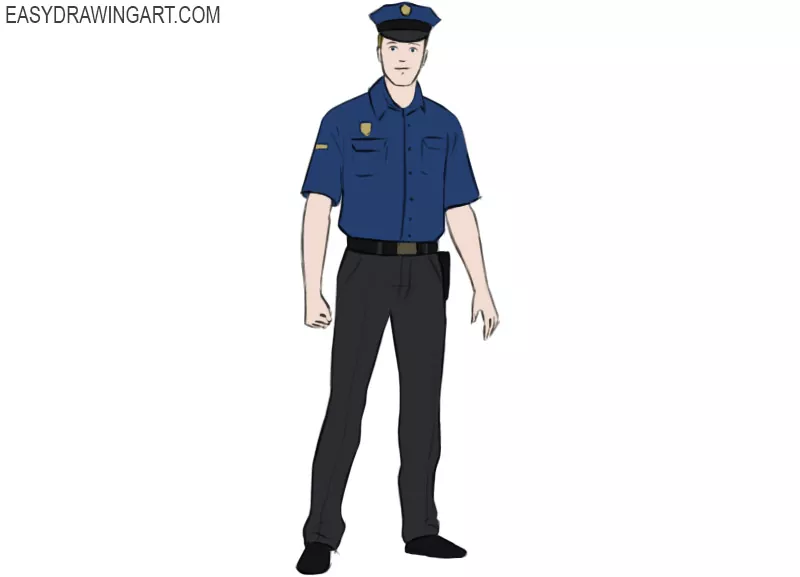 How to Draw a Police Officer