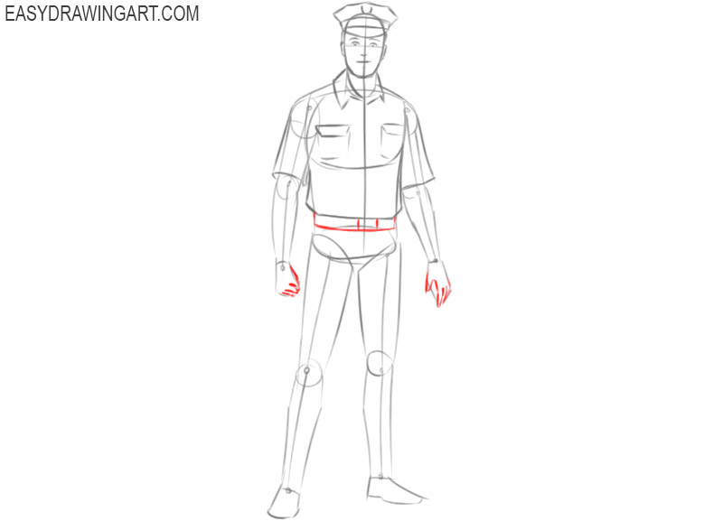 police officer drawing for kids