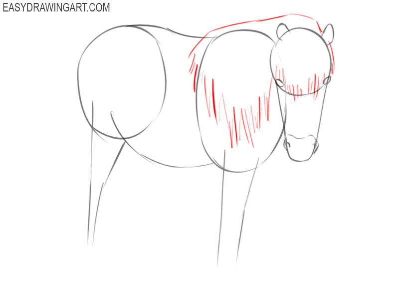 how to draw a basic pony