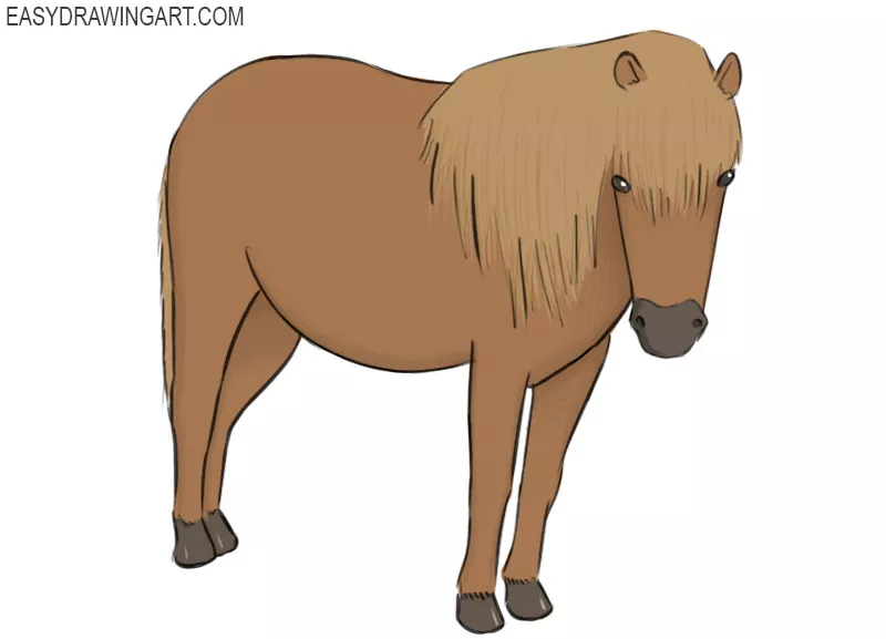 how to draw a pony