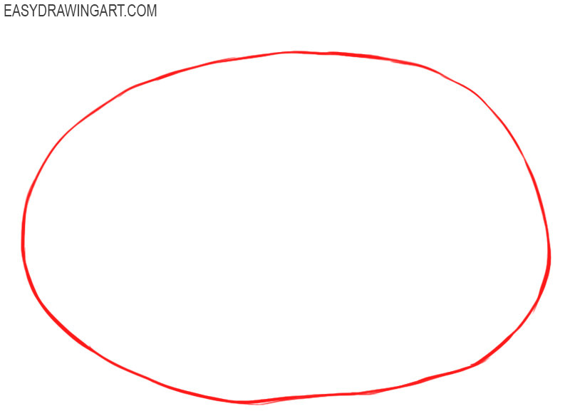 how to draw a potato step by step