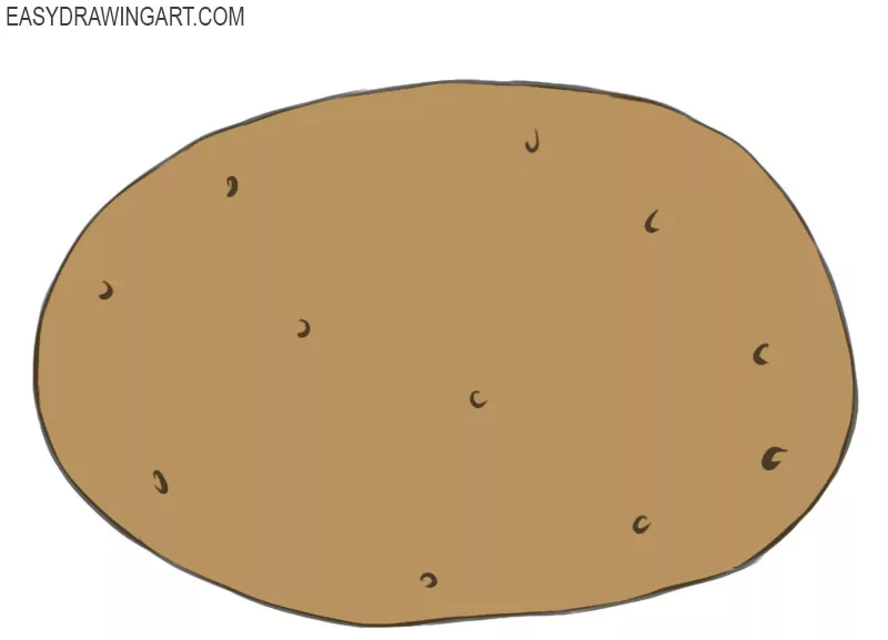 how to draw a potato