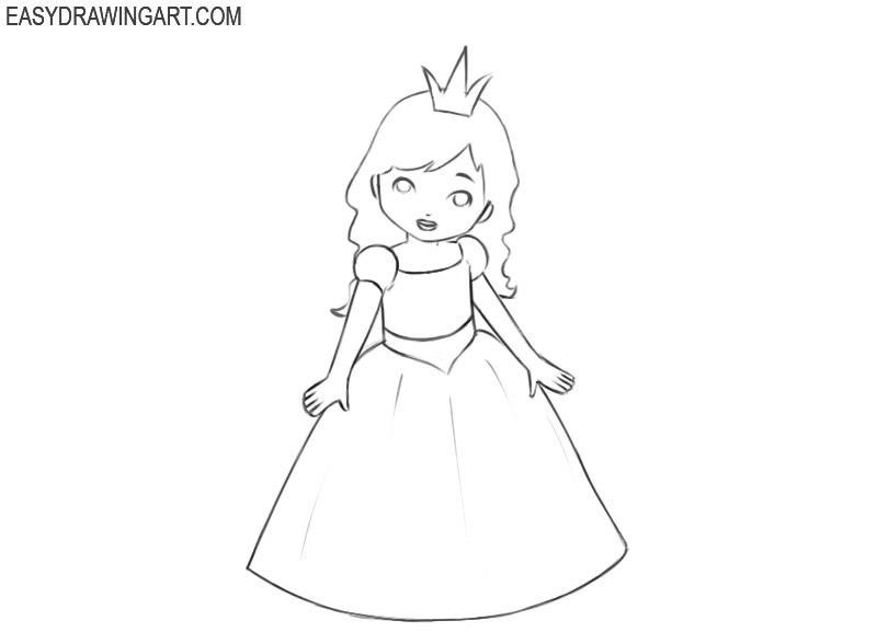 How to Draw a Princess Easy Drawing Art
