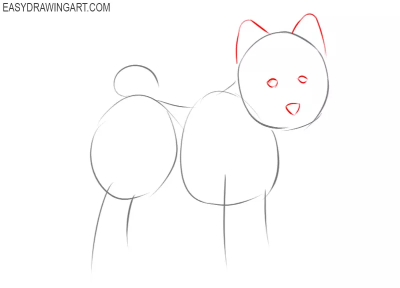 how to draw a puppy easy