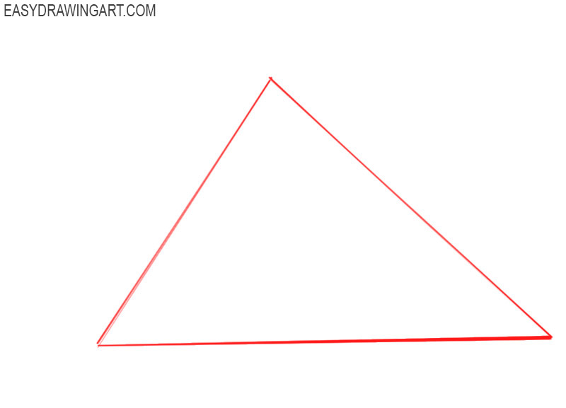 How to draw a pyramid easy