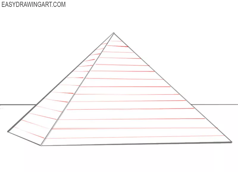 How to draw a pyramid for beginners