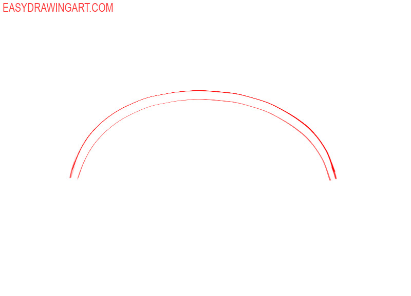 how to draw a rainbow step by step