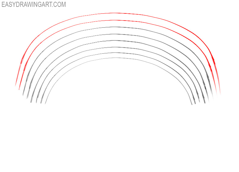 how to draw a beautiful rainbow