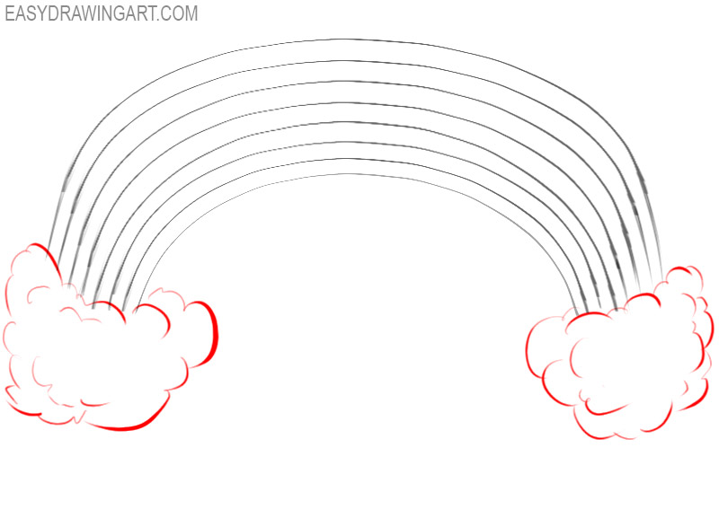 how to draw a rainbow cute