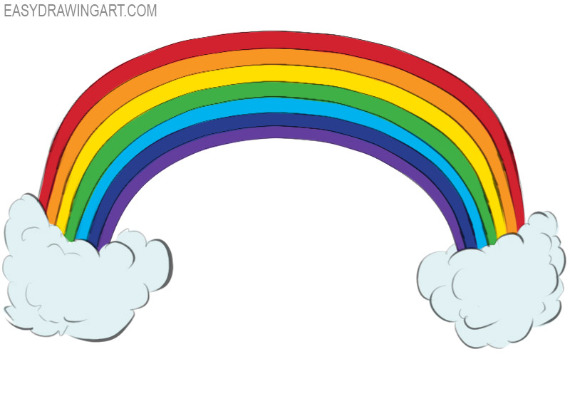 how to draw a rainbow